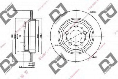DJ PARTS bd1835 -  Тормозной диск